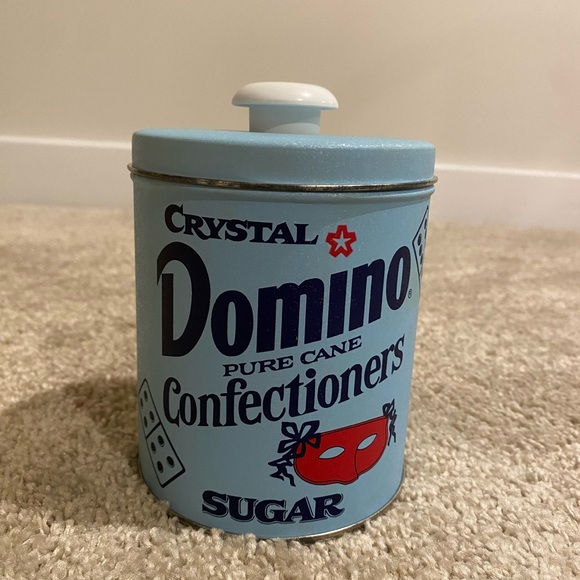 VINTAGE crystal domino sugar tins/containers - set of three - Picture 2 of 5